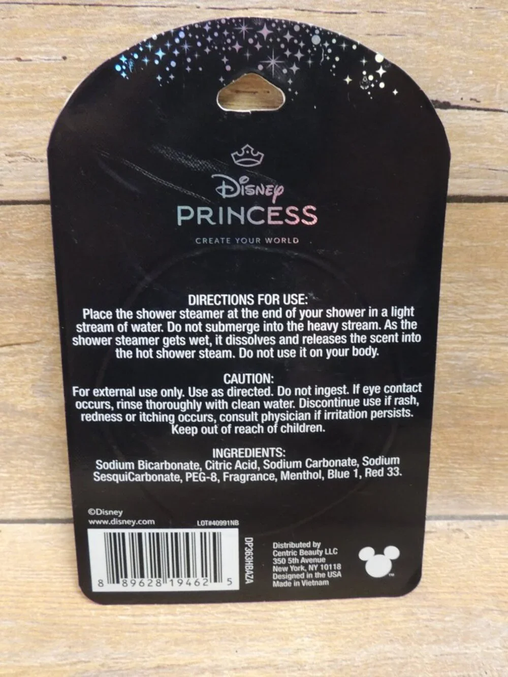 Disney Princess Shower Steamers 2 pack Ariel and Jasmine New and Sealed
